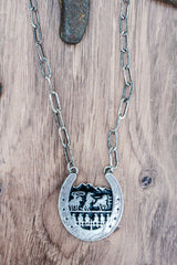 TIPI Cowboy Crossing Silvertone Necklace
