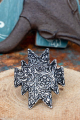 TIPI Winslow Wildflower Silvertone Ring