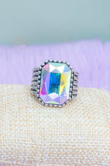 TIPI Iridescent Starlight Status Silvertone Ring