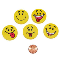 Smile Face Erasers (96 total erasers in 2 bags) 14?› each