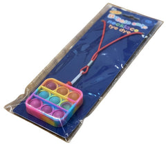 Square Pop Fidget Necklace ƒ?? Choose From Bright Solid Color or MultiColor-Sold Individually