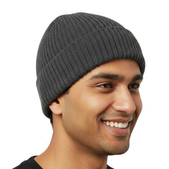 Adult Wool Knit Hat Beanie - Grey