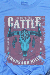 Cattle On A Thousand Hills Steer Unisex Dri-Power Poly Tee