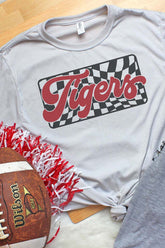Checkered Tigers Red Unisex Dri-Power Poly Tee