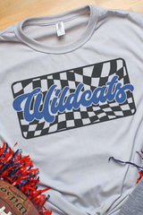 Checkered Wildcats Royal Unisex Dri-Power Poly Tee