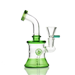 6" Water Pipe with Locket Art and 14mm Male Bowl