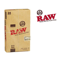 Raw Classic 1 1/4" Size Rolling Paper 24 packs