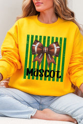 Personalized Green Varsity Bow Heavy Blend Crew Sweatshirt *Enter Mascot Name