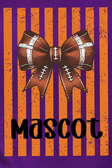 Personalized Orange Varsity Bow Heavy Blend Crew Sweatshirt *Enter Mascot Name