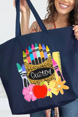 Personalized Teaching In Full Color Canvas Jumbo Tote *Enter Your Name