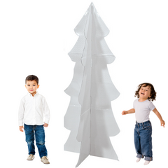 Christmas Tree White Cardboard - Almost 6 Ft Tall!