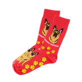 German Shepherd Socks Unisex Unique Fun Design Fits All, 70% Cotton, 25% Spandex, 5% Elastic