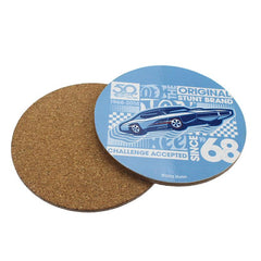 Round Hardwood Coasters with Oil Rim