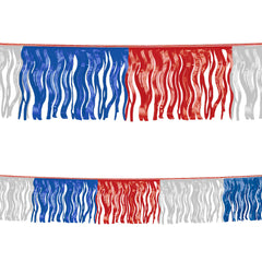 Pennant - Fringed Red White Blue 60' (EACH)