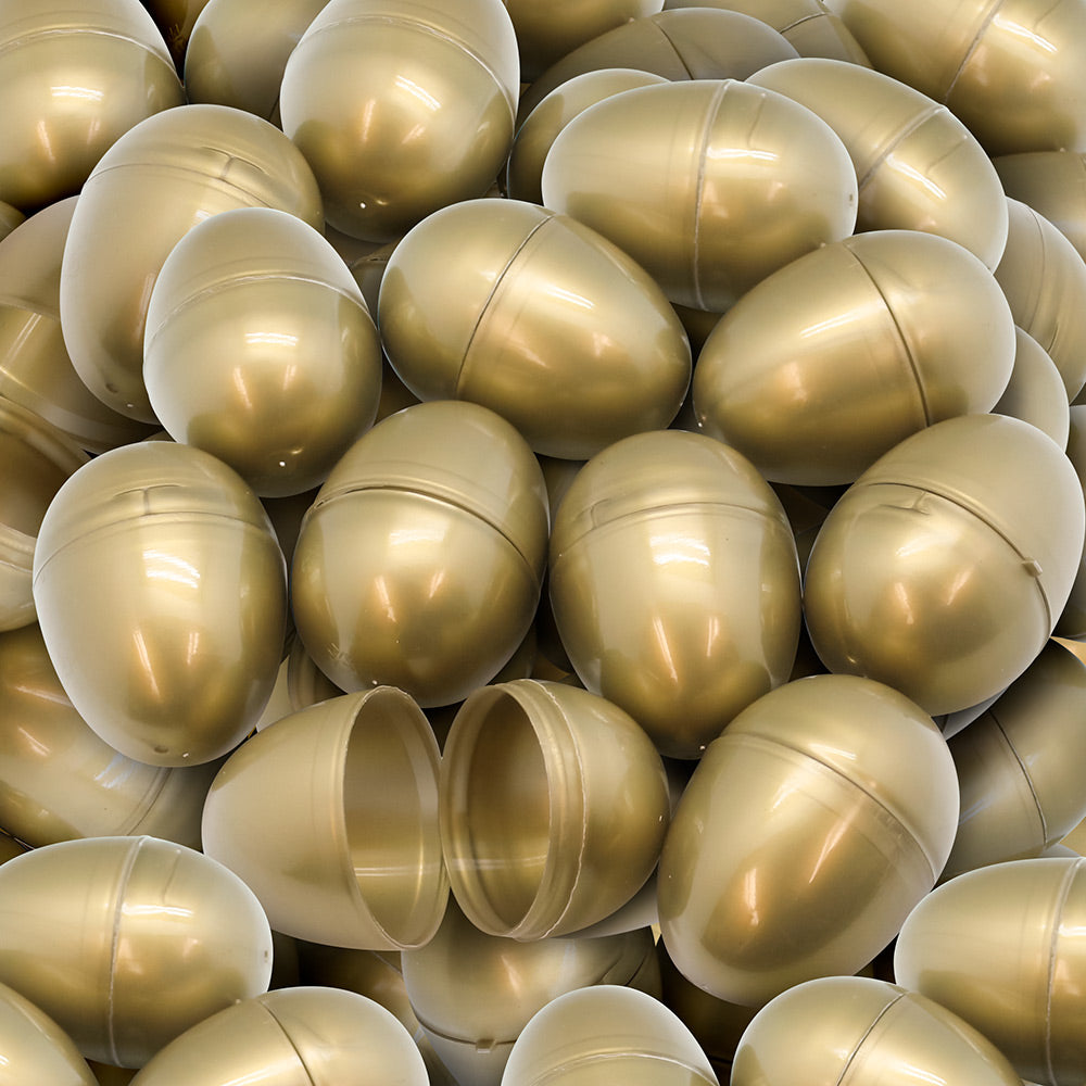 Empty Plastic Easter Eggs - Gold 2-1/3" (1000 PACK)