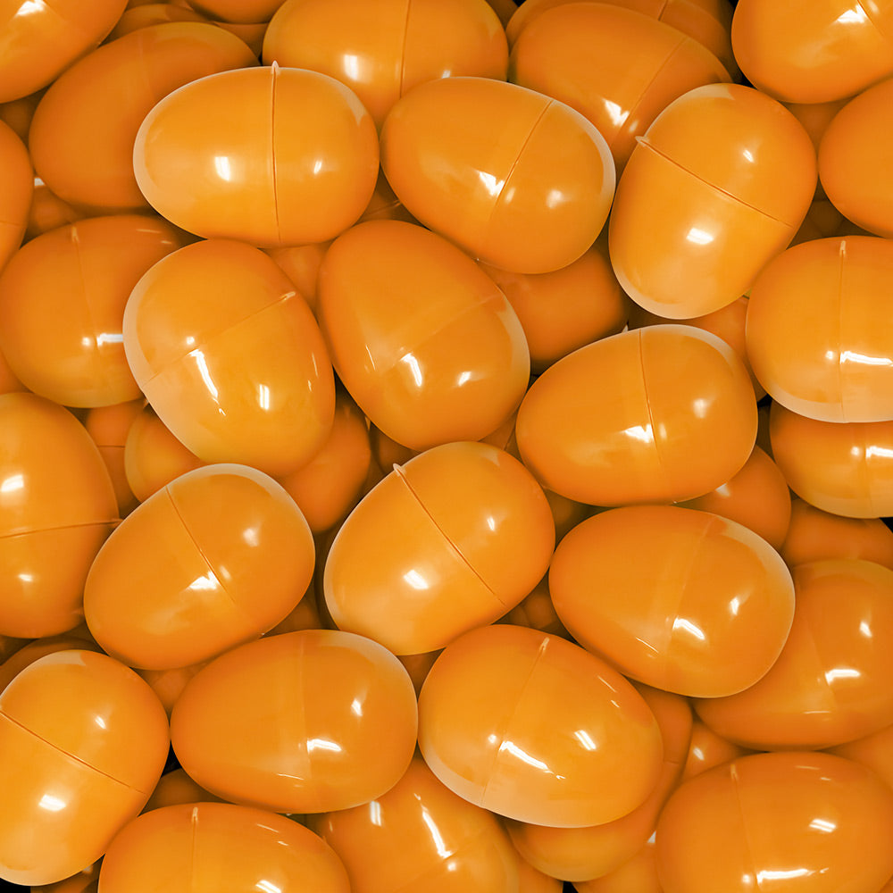 Empty Plastic Easter Eggs - Orange 2-1/3" (1000 PACK)