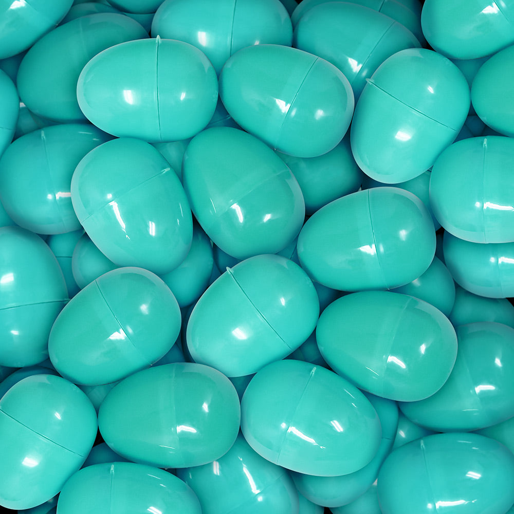 Empty Plastic Easter Eggs - Teal 2-1/3" (1000 PACK)