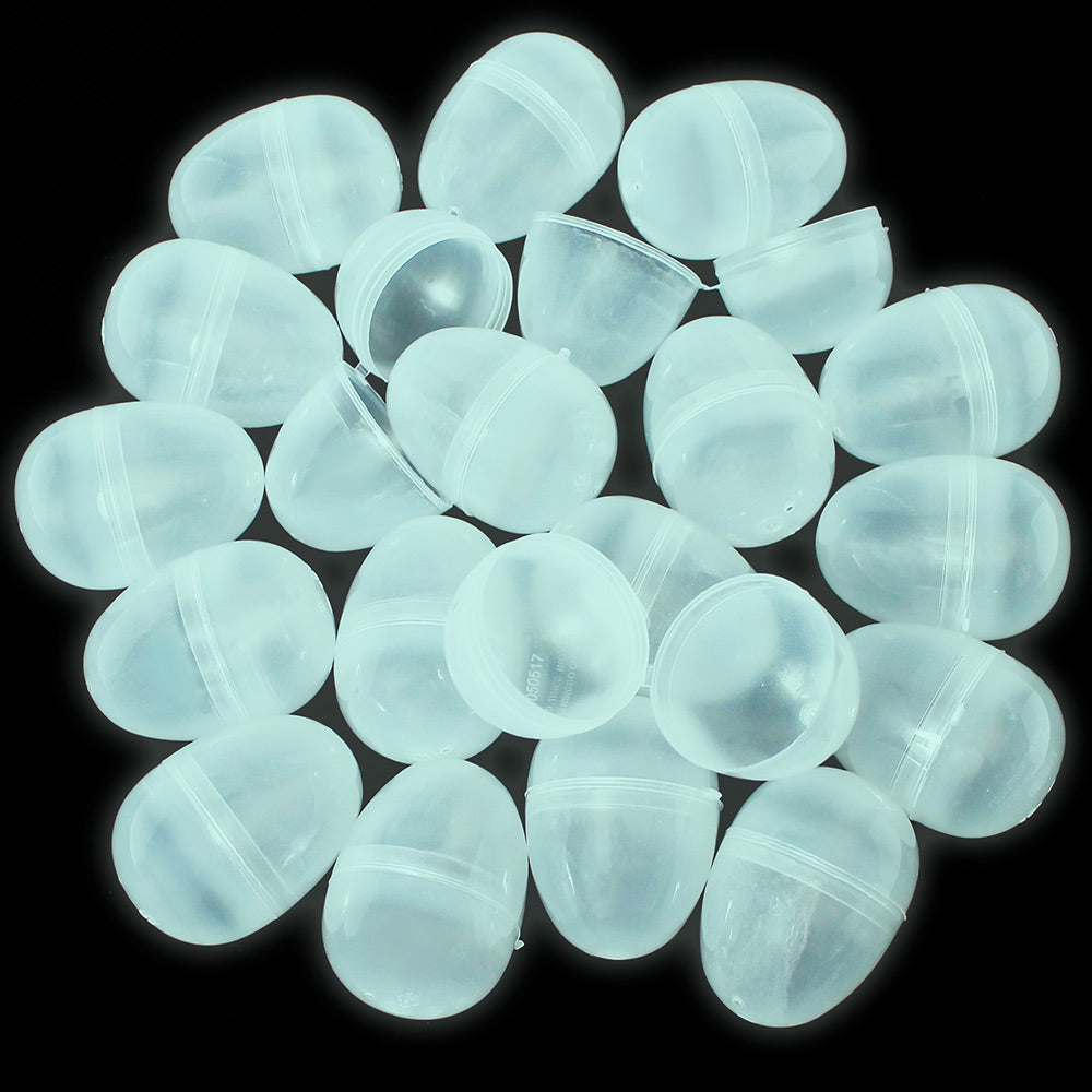 Empty Plastic Easter Eggs - Glow 2-1/3" (100 PACK)