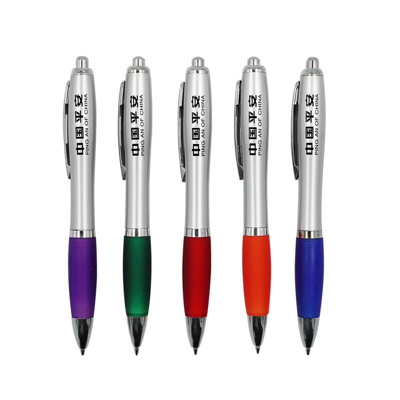 Ballpoint Pen With Coloured Rubber Grip