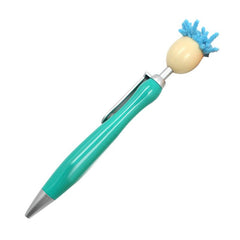 Ballpoint Pen With Smiling Puppet Head On Push Button