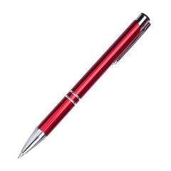Push Button Ballpoint Pen With Silver Tip