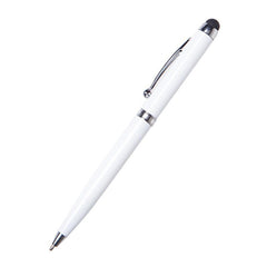 Twist-Type Business Pen With Stylus And Silver Clip