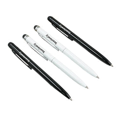 Minimalist Metal Twist-Type Ballpoint Pen With Stylus