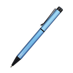 Twist-Type Stainless Steel Ballpoint Pen With Wire Clip
