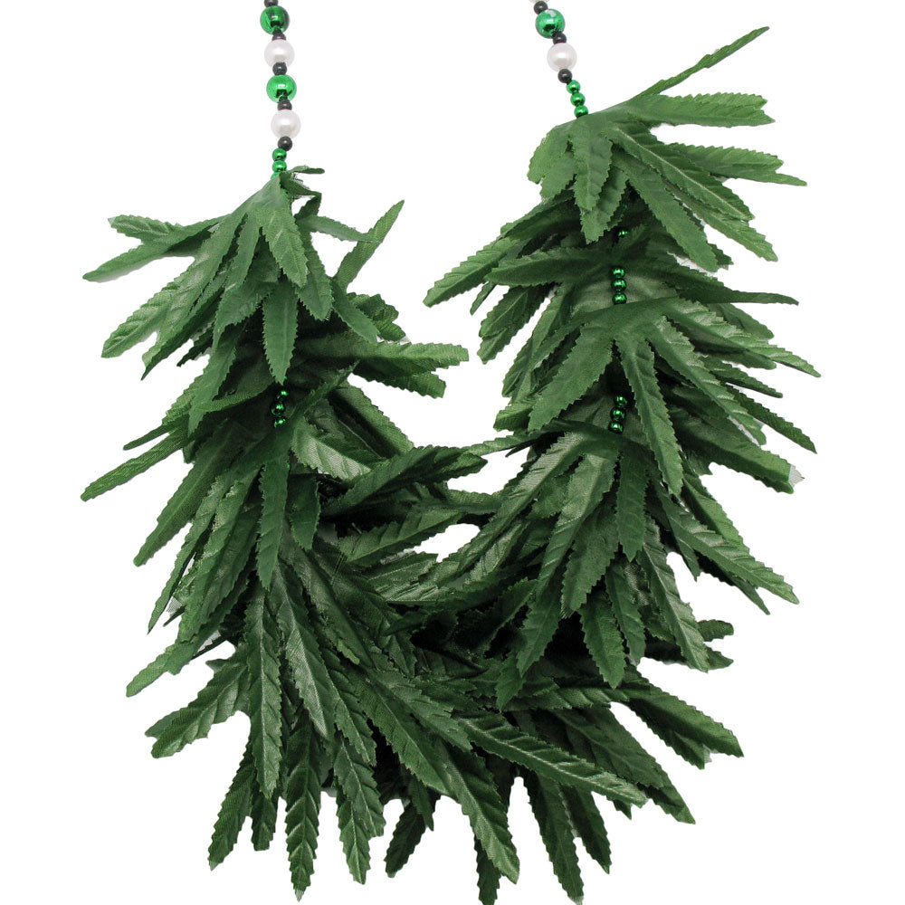 Beads - Green Silk Leaves 42" (6 PACK)
