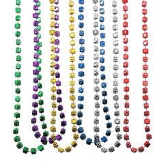 Beads - Dice 7.5mm Assortment 48" (DZ)