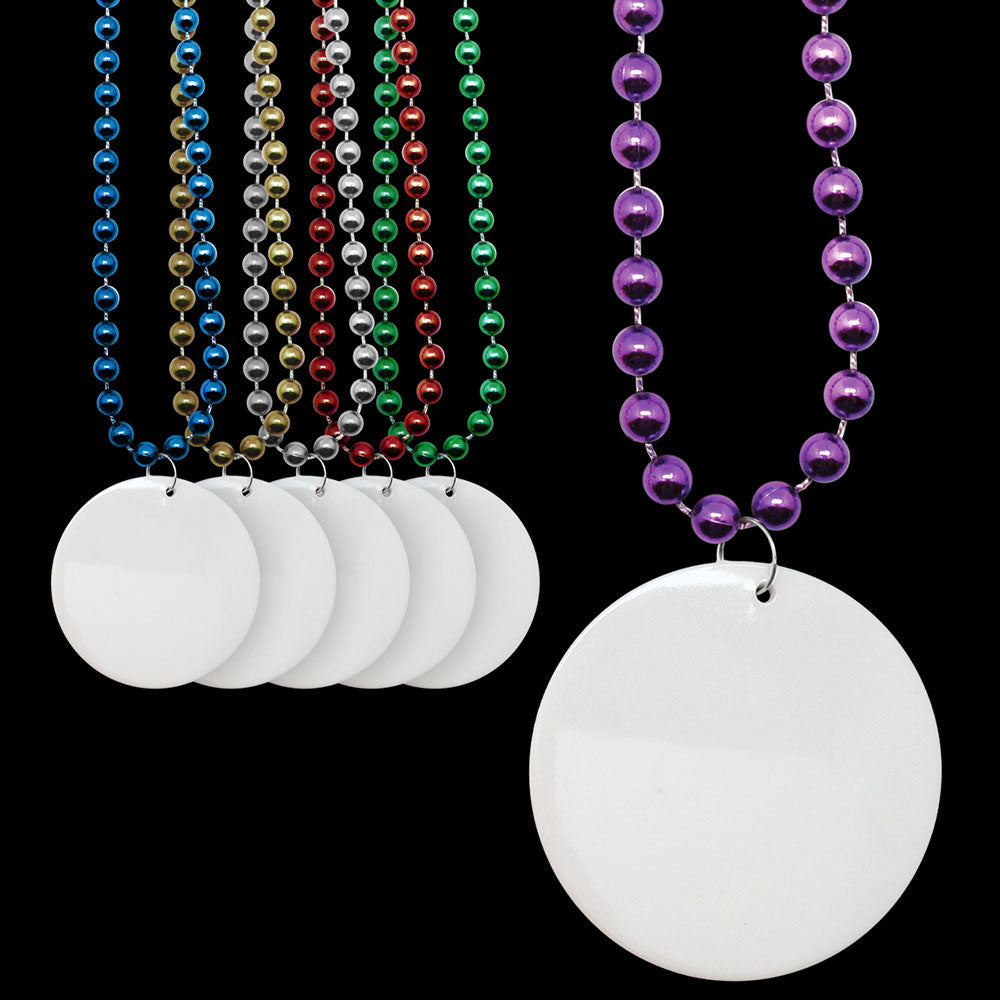 Beads - Blank Medallion 7mm Assortment 33" (DZ)