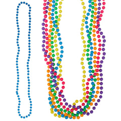 Beads - Neon Round 7.5mm Assortment 33" (144 PACK)