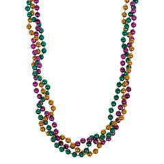 Beads - Braided Mardi Gras Colors 42" (DZ)