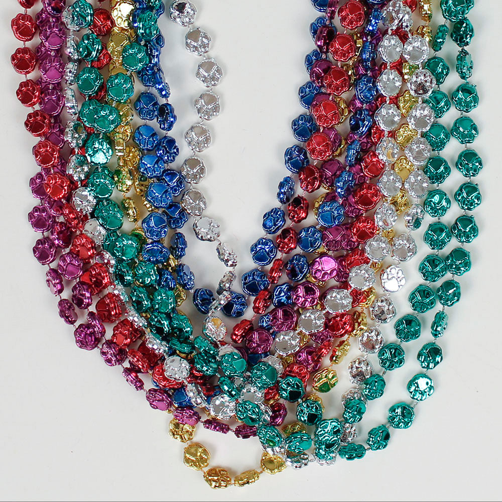 Beads - Paw Print 10mm Assortment 33" (72 PACK)
