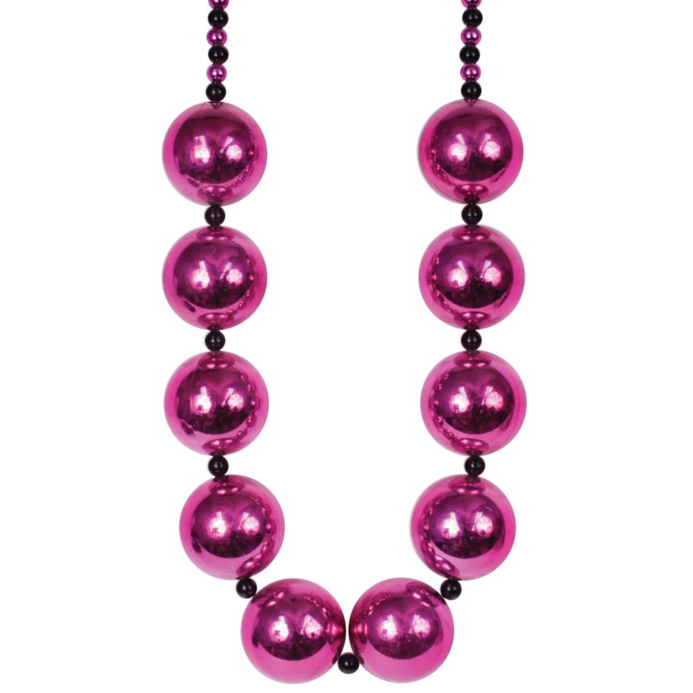 Beads - Jumbo 60mm Pink Balls 46" (EACH)