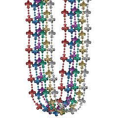 Beads - Fleur De Lis Assortment 36" (72 PACK)