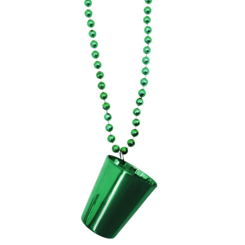Beads - Green Shot Glass 5mm 33" (DZ)