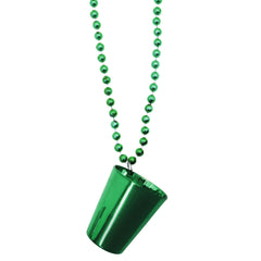 Beads - Green Shot Glass 5mm 33" (DZ)