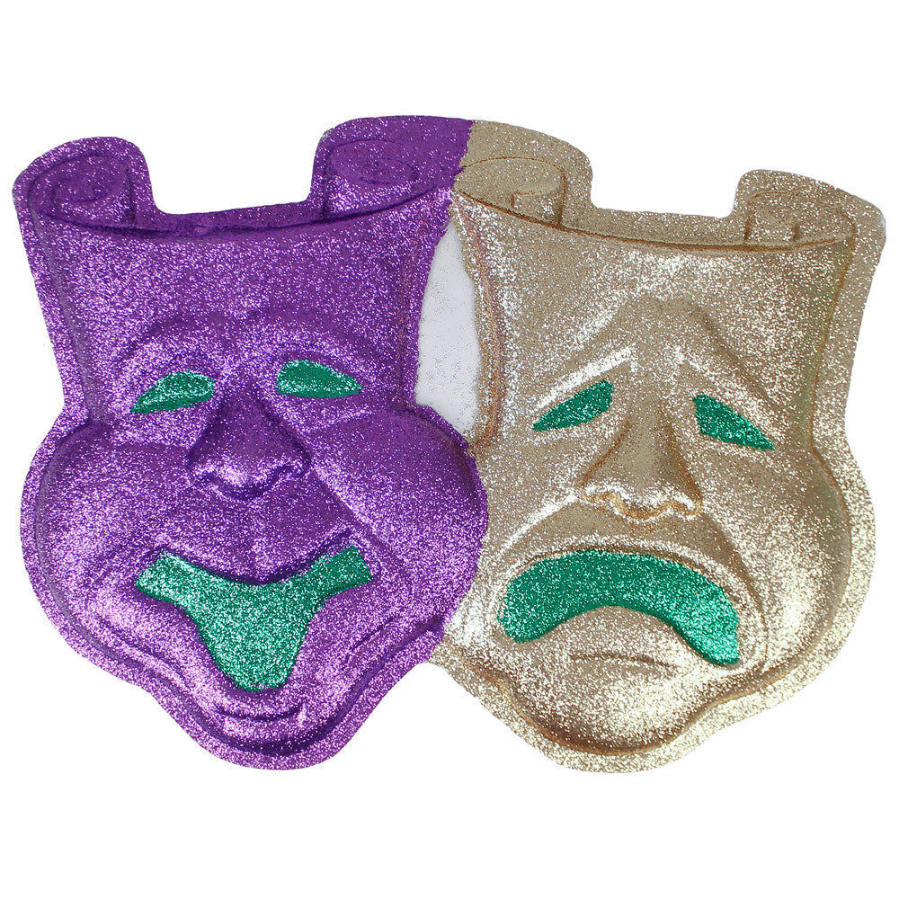 Glitter Comedy & Tragedy Plaque 20-1/2" (EACH)