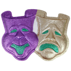 Glitter Comedy & Tragedy Plaque 20-1/2" (EACH)