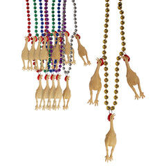 Beads - Rubber Chicken Assortment 33" (6 PACK)