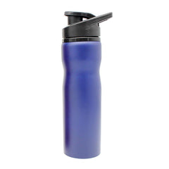 Stainless Drinking Steel Bottle With Matte Metallic Grooved Body