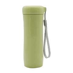 Wheat Fibre Drinking Bottle With Thin Cloth Strap