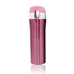 Insulated Drinking Bottle With Push Button Flip Cap