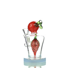 8" Strawberry Water Pipe With Strawberry Shower Head and 14mm Male Bowl
