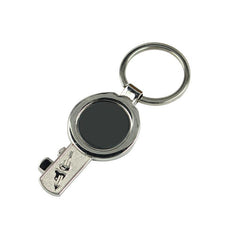Metal Keychain With Key Design