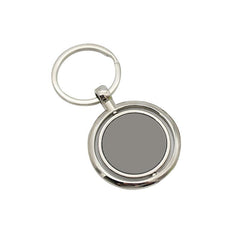 Round Zinc Alloy Keychain With Rotating Plate