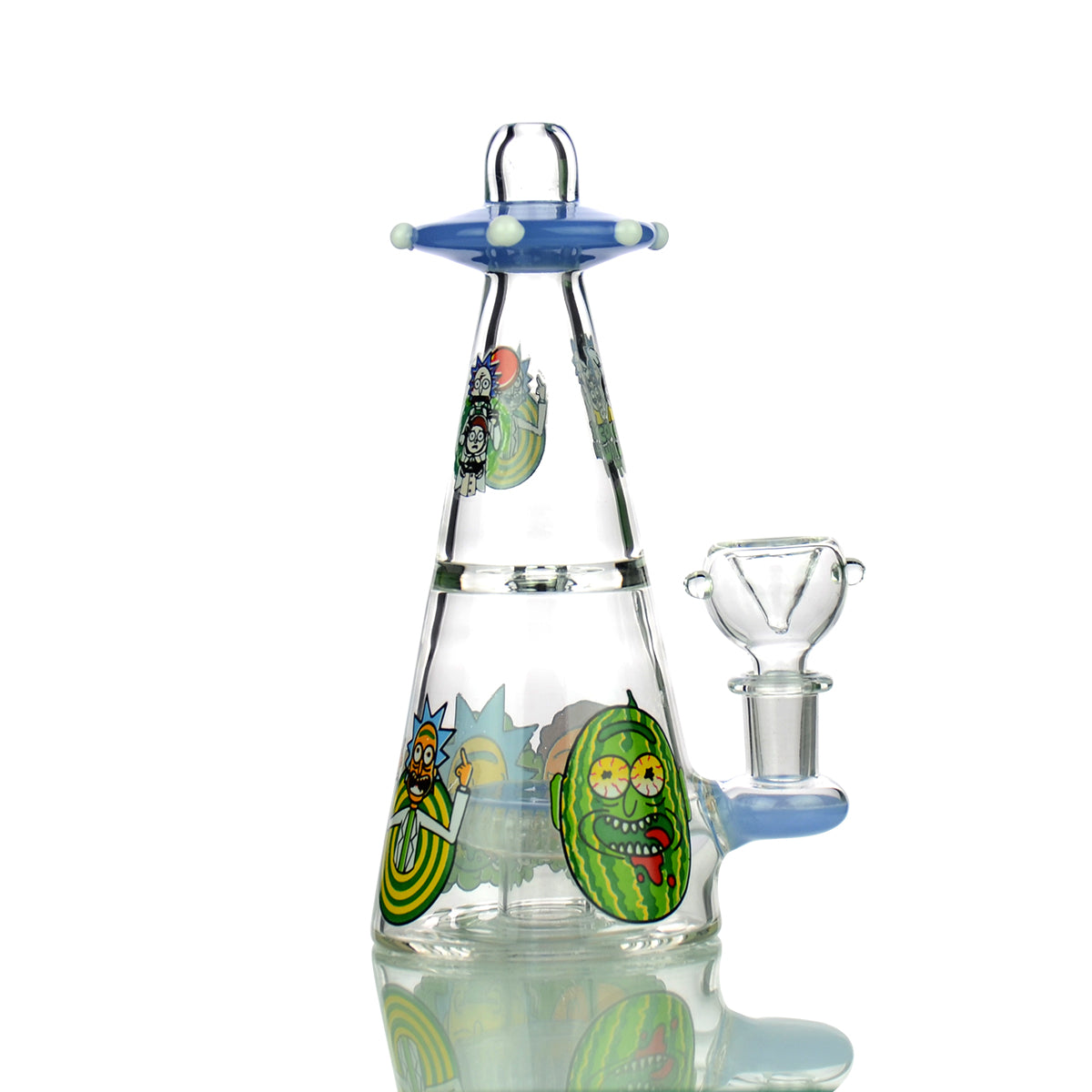 8" UFO Bong Water Pipe with 14mm Male Bowl