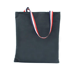 Zippered Flannel Bag With Colourful Straps