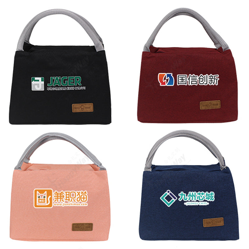 Dual-Coloured Waterproof Canvas Lunch Bag